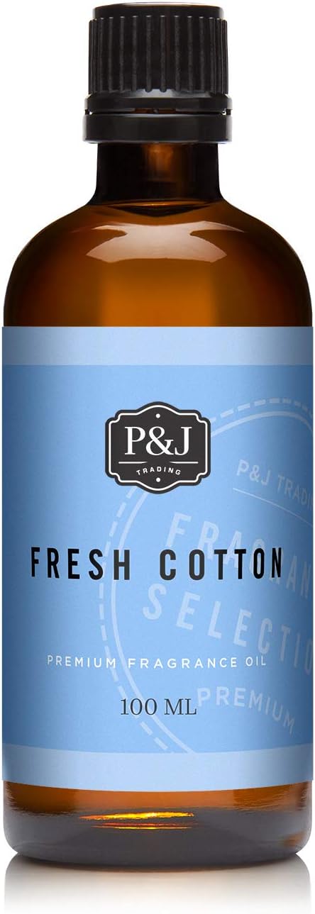 P&J Trading – Fresh Cotton Scented Oil 100ml – Fragrance Oil for Candle Making, Soap Making, Diffuser Oil