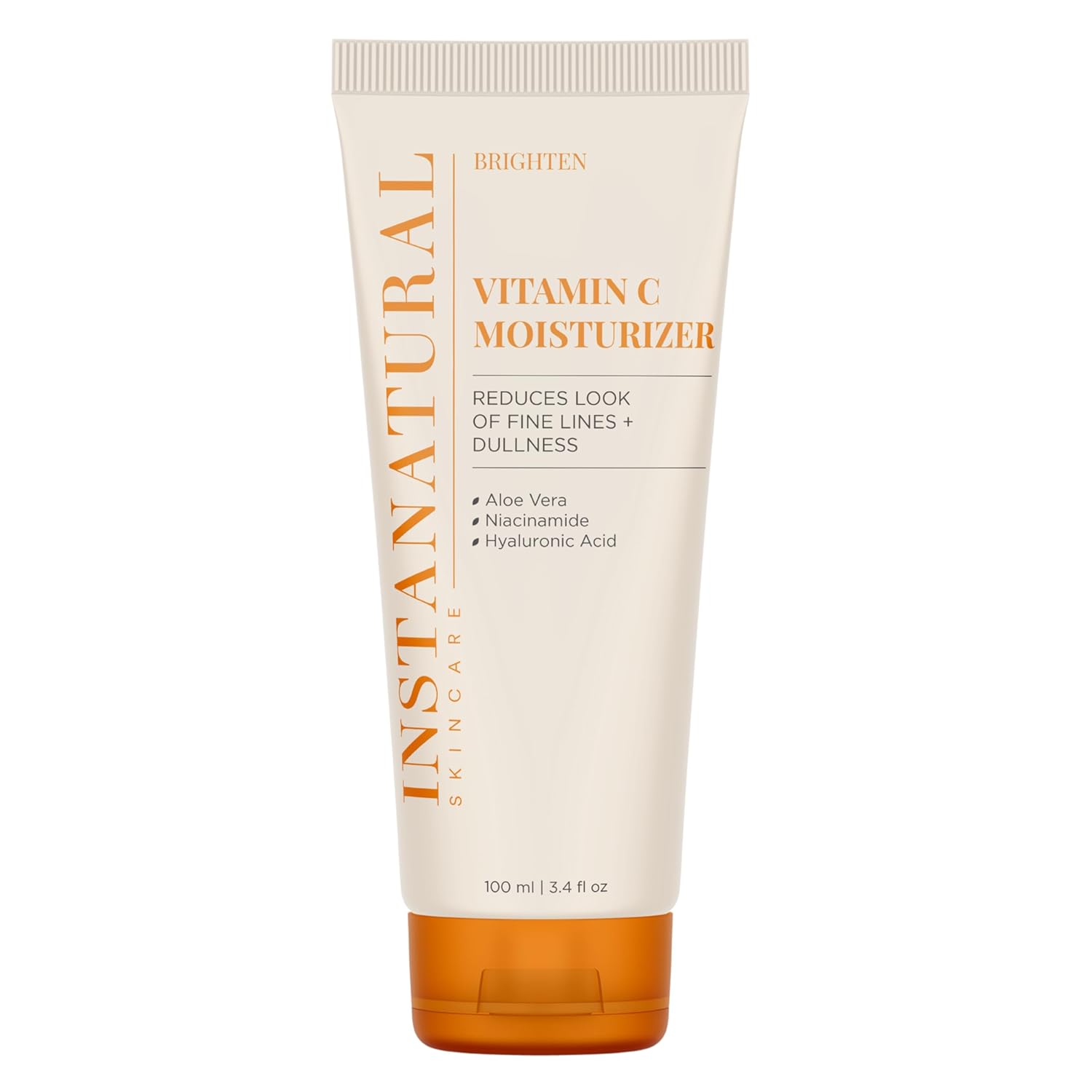 InstaNatural Vitamin C Moisturizer Face Cream, Brightens and Reduces the Look of Fine Lines and Wrinkles, Moisturizing Lotion for Dry Skin, with Hyaluronic Acid, 3.4 FL Oz