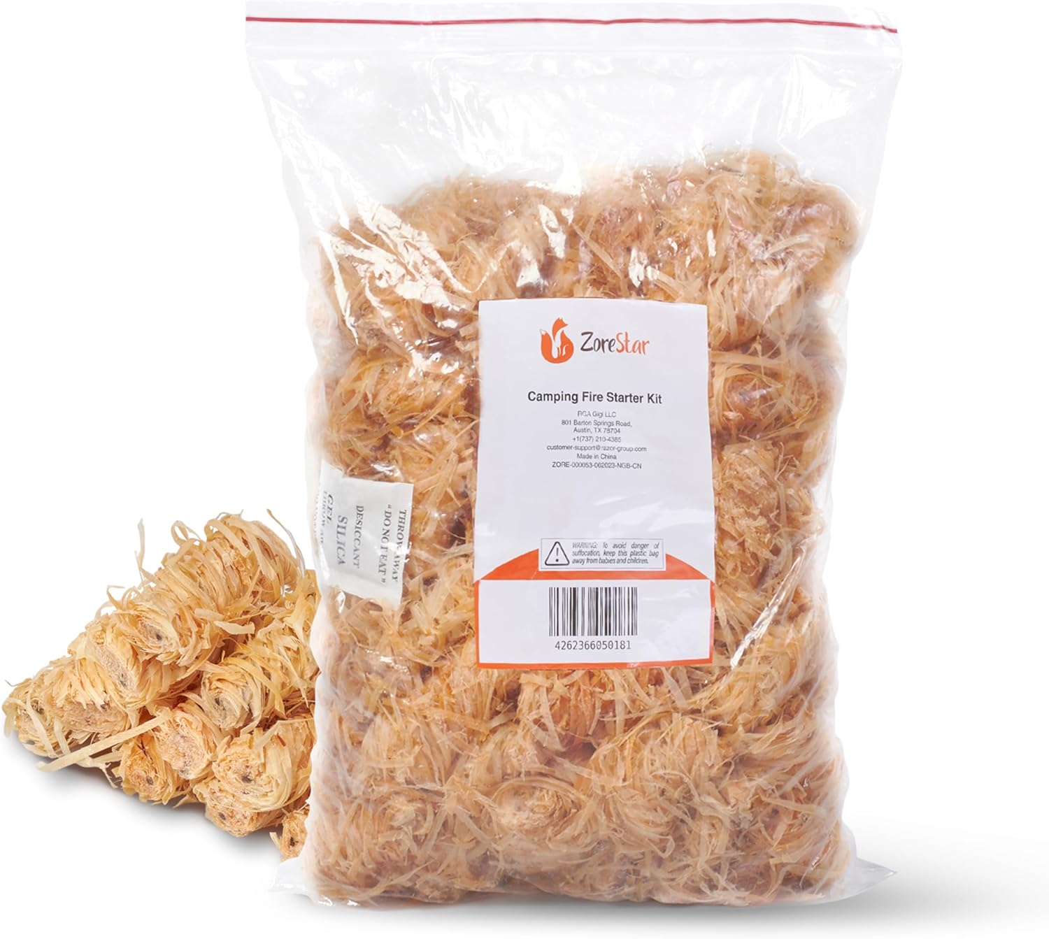Zorestar Fire Starters for Woodstoves – XXL Pack of 100 Charcoal and Wood Fire Starters for Quick Ignition – Ideal for Campfires, Fireplaces, Grills, Fire Pits – Reliable Outdoor Fire Starter Kit