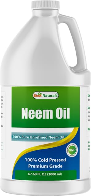Best Naturals 100% Pure Neem Oil, 100% Cold Pressed and Unrefined – 68 OZ (2000 ML)