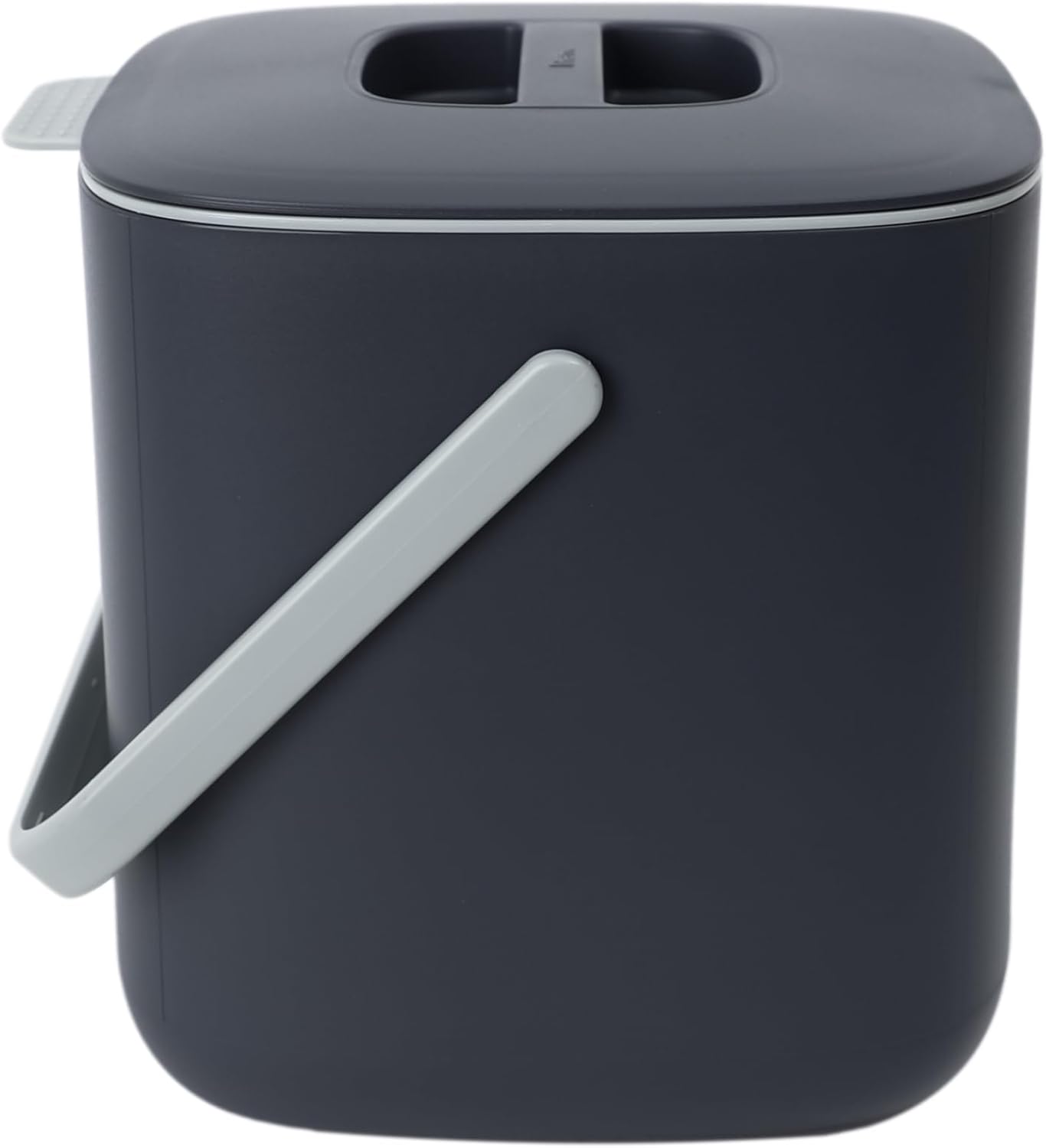 Blue Ginkgo Kitchen Compost Bin [2.6L / 0.69 GAL] – Filter-Free, Odor-Tight Countertop Food Waste Pail with Handle (Made in Korea, Gray)