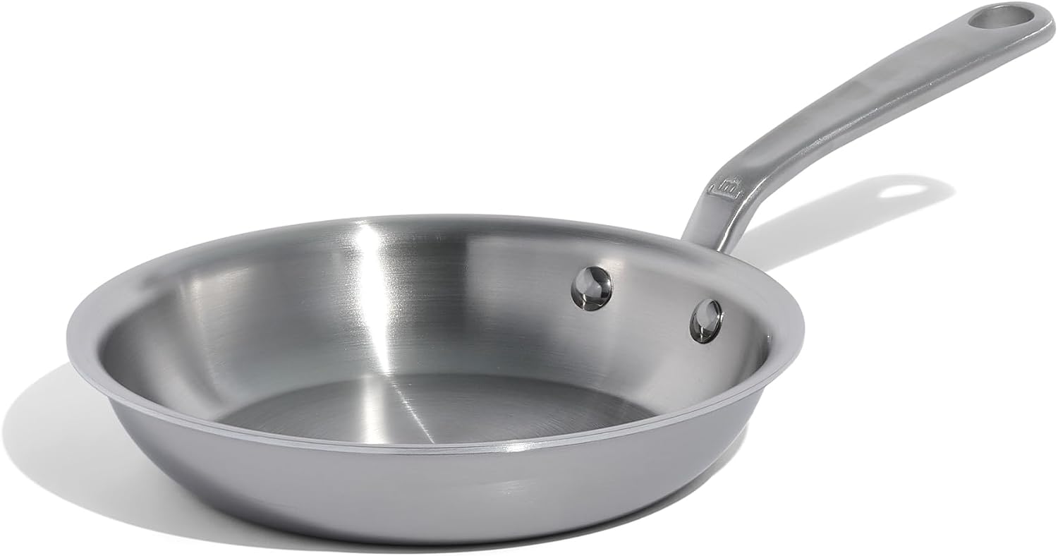 Made In Cookware | 8-Inch Stainless Steel Frying Pan | 5 Ply Stainless Clad | Professional Cookware | Crafted in Italy | Induction Compatible