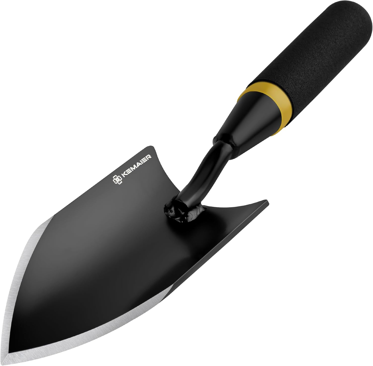 Heavy Duty Gardening Hand Trowel – Carbon Steel Garden Trowel with Rubberized Handle, Ideal for Soil Planting, Digging, Transplanting