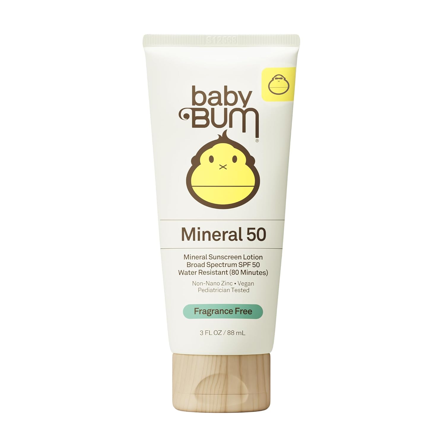Baby Bum SPF 50 Sunscreen Lotion – Mineral UVA/UVB Face and Body Protection for Sensitive Skin – Hawaii 104 Act Compliant (Made without Octinoxate & Oxybenzone) – Fragrance Free – Travel Size – 3 oz