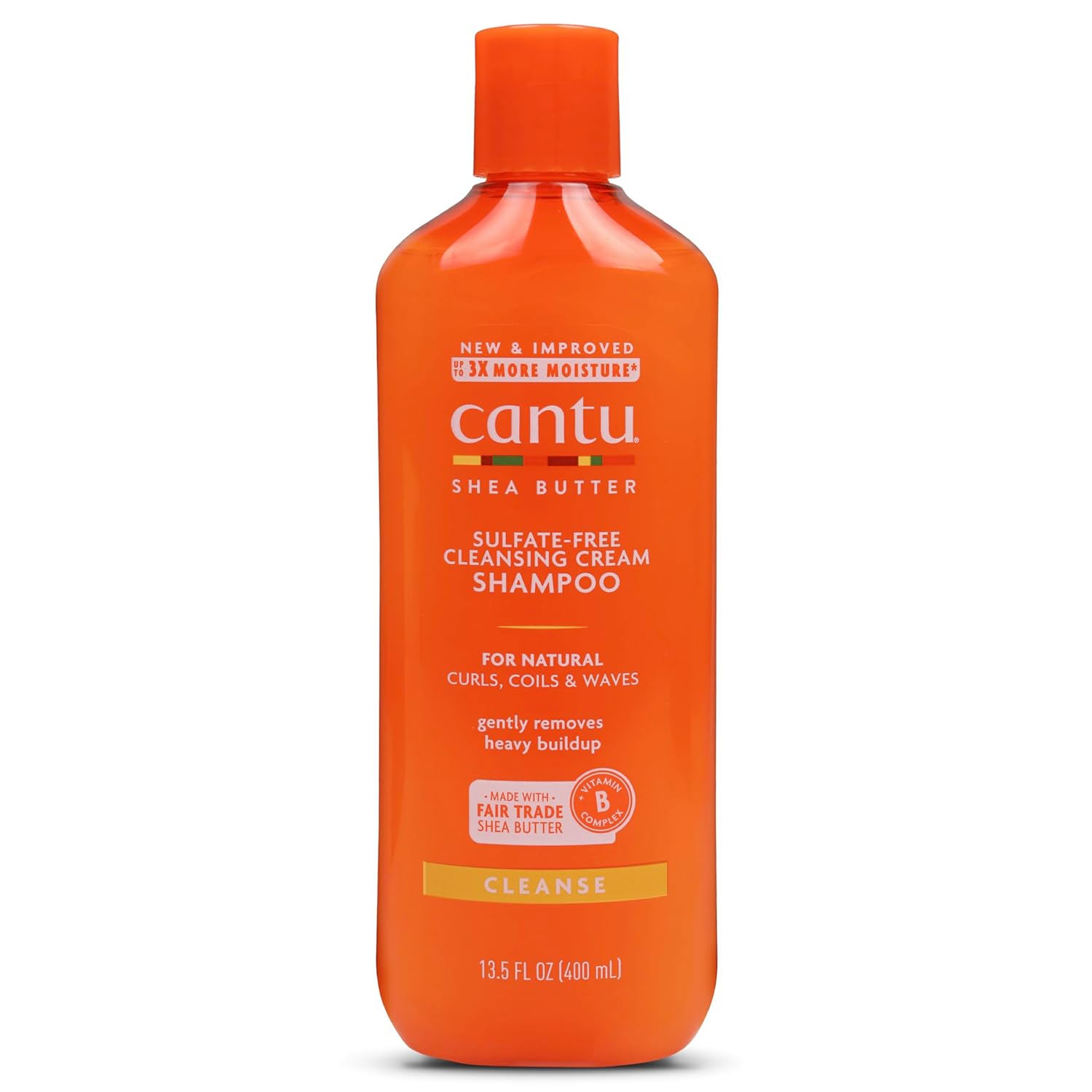 Cantu Sulfate-Free Cleansing Cream Shampoo with Shea Butter for Natural Hair, 13.5 oz
