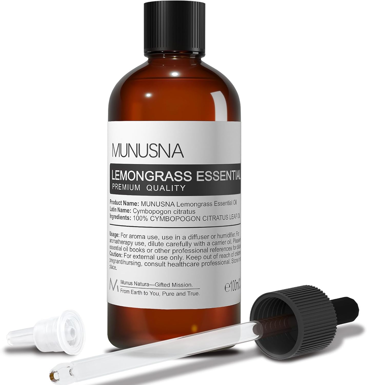 Lemongrass Essential Oil, 100% Natural & Pure Lemongrass Oil 100ML, Premium Grade Essential Oils Aromatherapy Scented Oils for Diffusers, Home Care, Skin, Laundry, Spray, Candle Soap Making