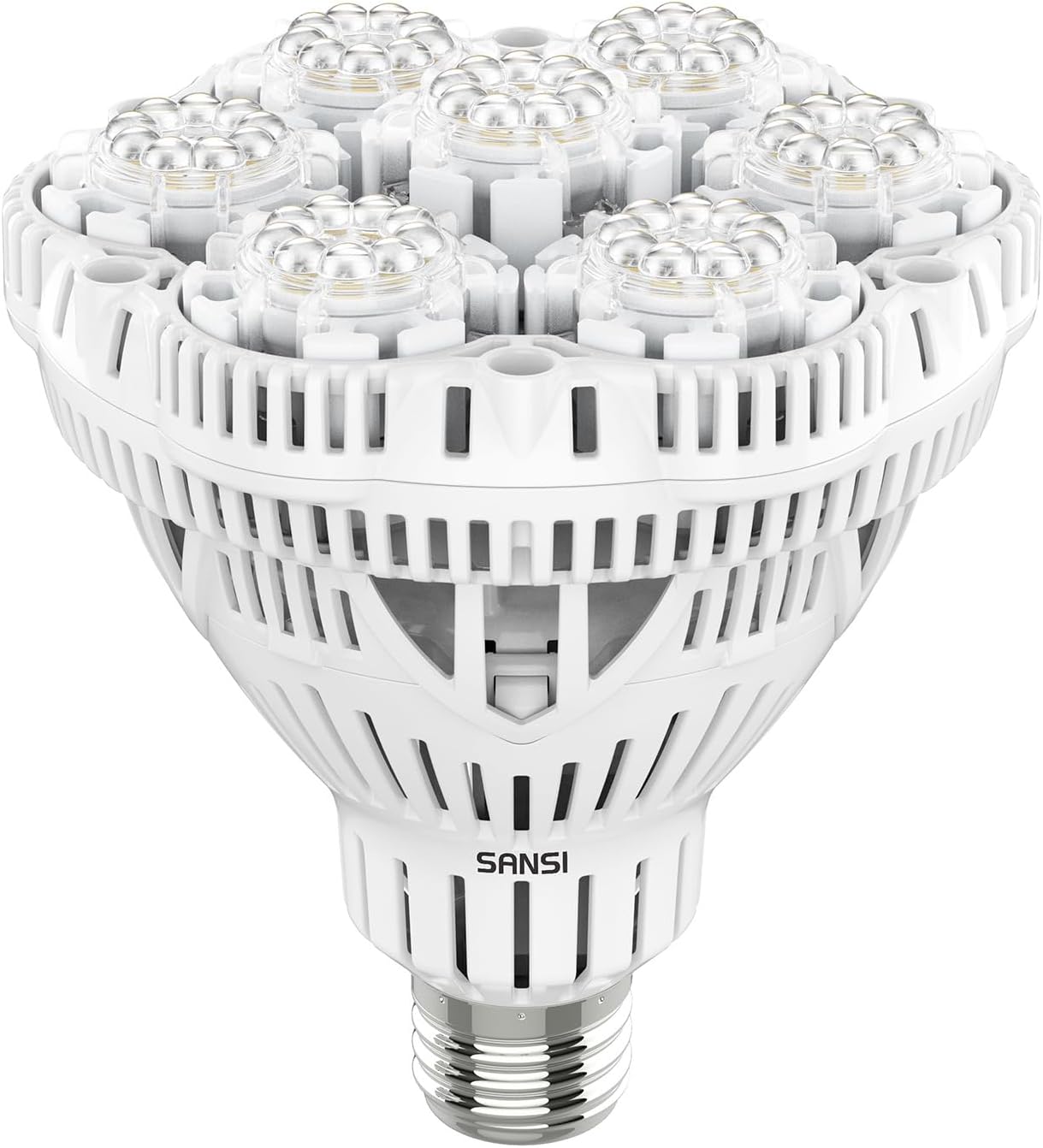 SANSI Grow Lights for Indoor Plants, Full Spectrum 36W Grow Light Bulbs (400 Watt Equiv) with Optical Lens for High PPFD, PPF 65.6 umol/s LED Energy Saving Plant Light for Indoor Growing Seed Starting