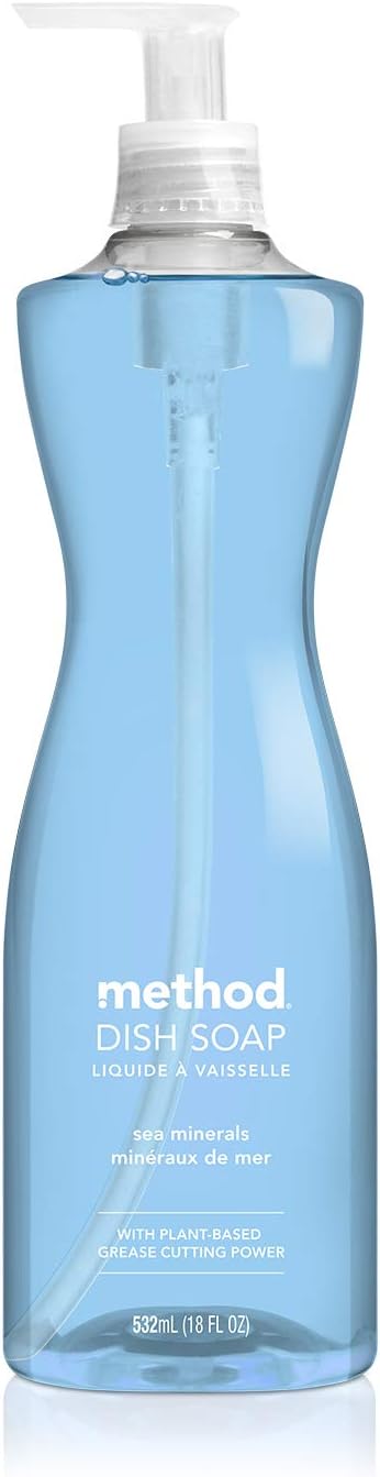 Method Dish Soap, Sea Minerals, Tough on Grease, 18 Fl Oz (Pack of 1)