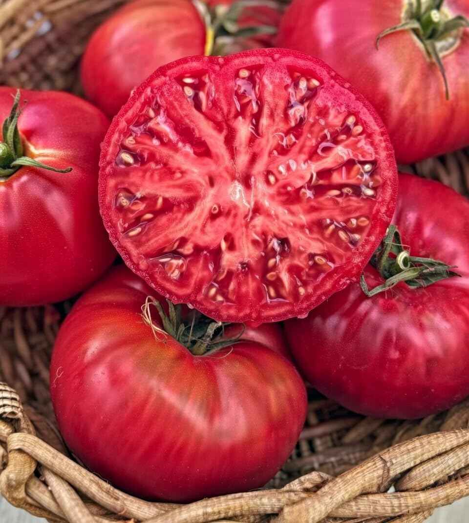 Marde Ross & Company Pink Ponderosa Heirloom Tomato Seeds – Large Tomato – One of the Most Delicious Tomatoes for Home Growing, Non GMO – Neonicotinoid-Free
