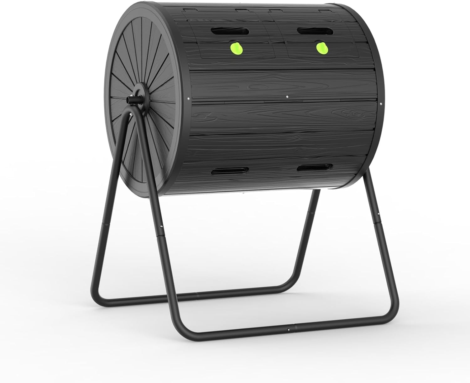 PatioZen Compost Bin 43 Gallon Premium Compost Bin Outdoor for Gardeners, Featuring a Durable Composter Tumbler Outdoor & High-Efficiency Compost Machine Functionality(Black)