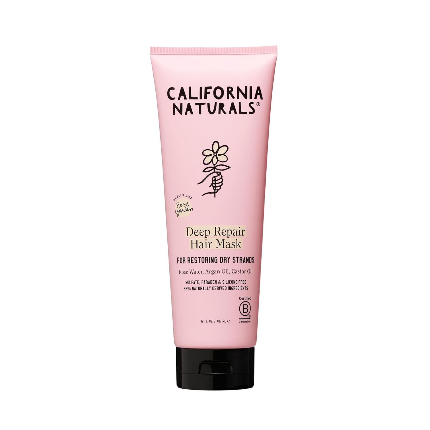 California Naturals Deep Repair Hair Mask, Paraben and Sulfate Free, Deep Conditioner for Dry, Damaged Hair, Vegan, Hydrating and Conditioning, For Curly, Frizzy, All Hair Types, 12 fl oz