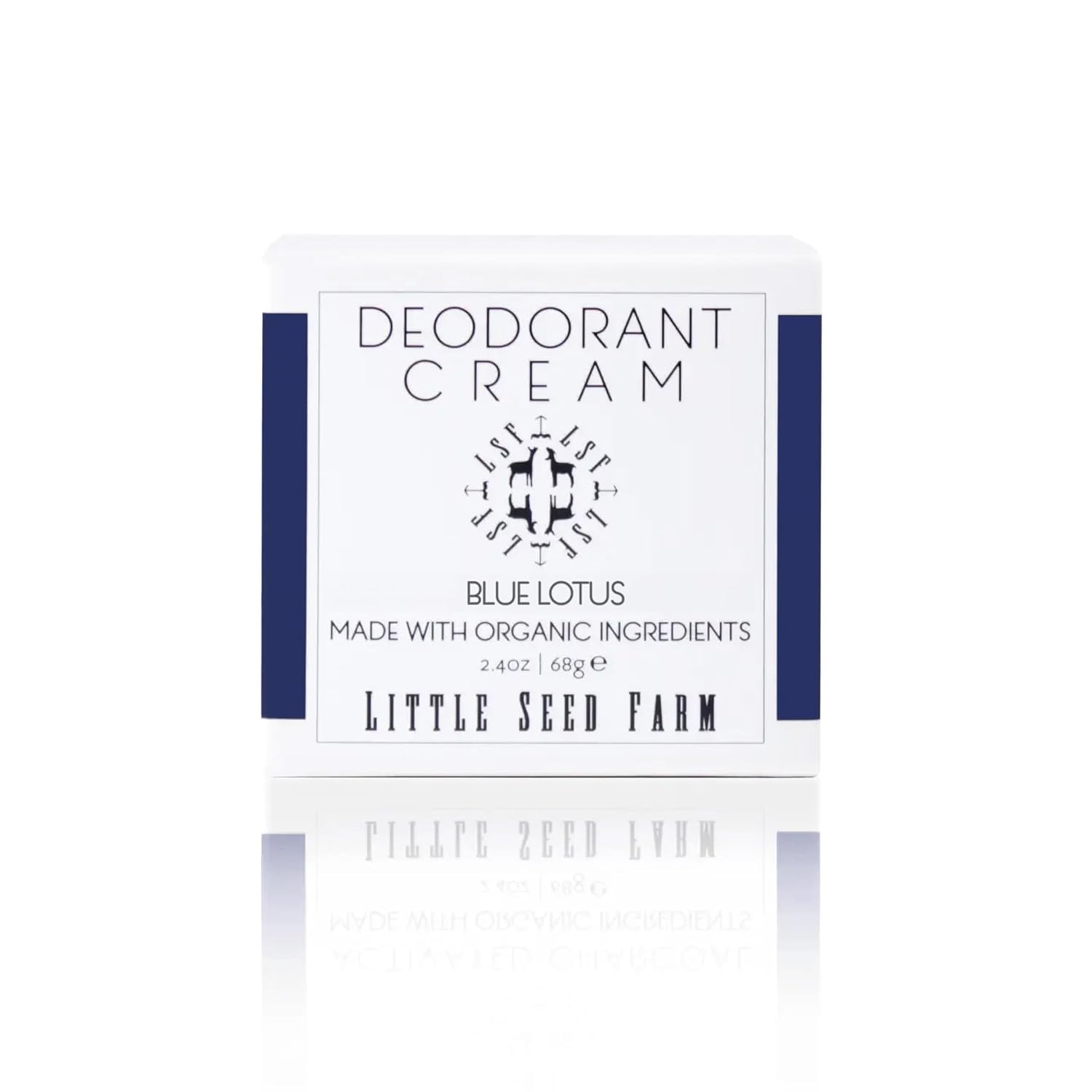 Little Seed Farm All Natural Deodorant Cream – Blue Lotus – Aluminum Free Deodorant for Women or Men, Net Wt. 2.4oz | 68g