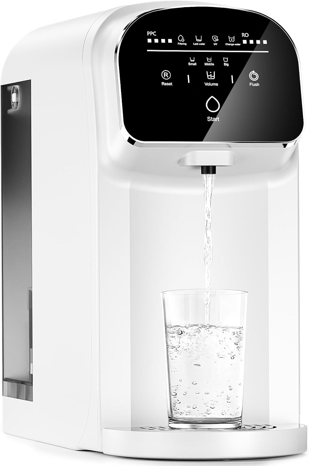 Aigerri Portable Countertop Reverse Osmosis Water Filter with UV, 5-Stage RO Filtration System, No Installation Needed, 5:1 Pure to Drain Ratio, Compact Water Purifier for Home, Office & RV