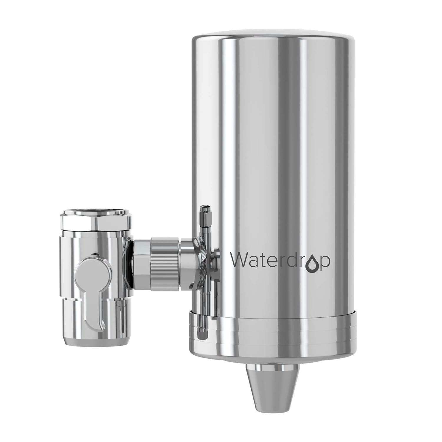 Waterdrop FC-06 Water Filter for Sink Faucet, 360° Rotating Stainless Steel, NSF Certified Faucet Water Filter for Kitchen Sink, Reduce Chlorine, 3 Months Long Lasting Tap Water Filter, 1 Filter