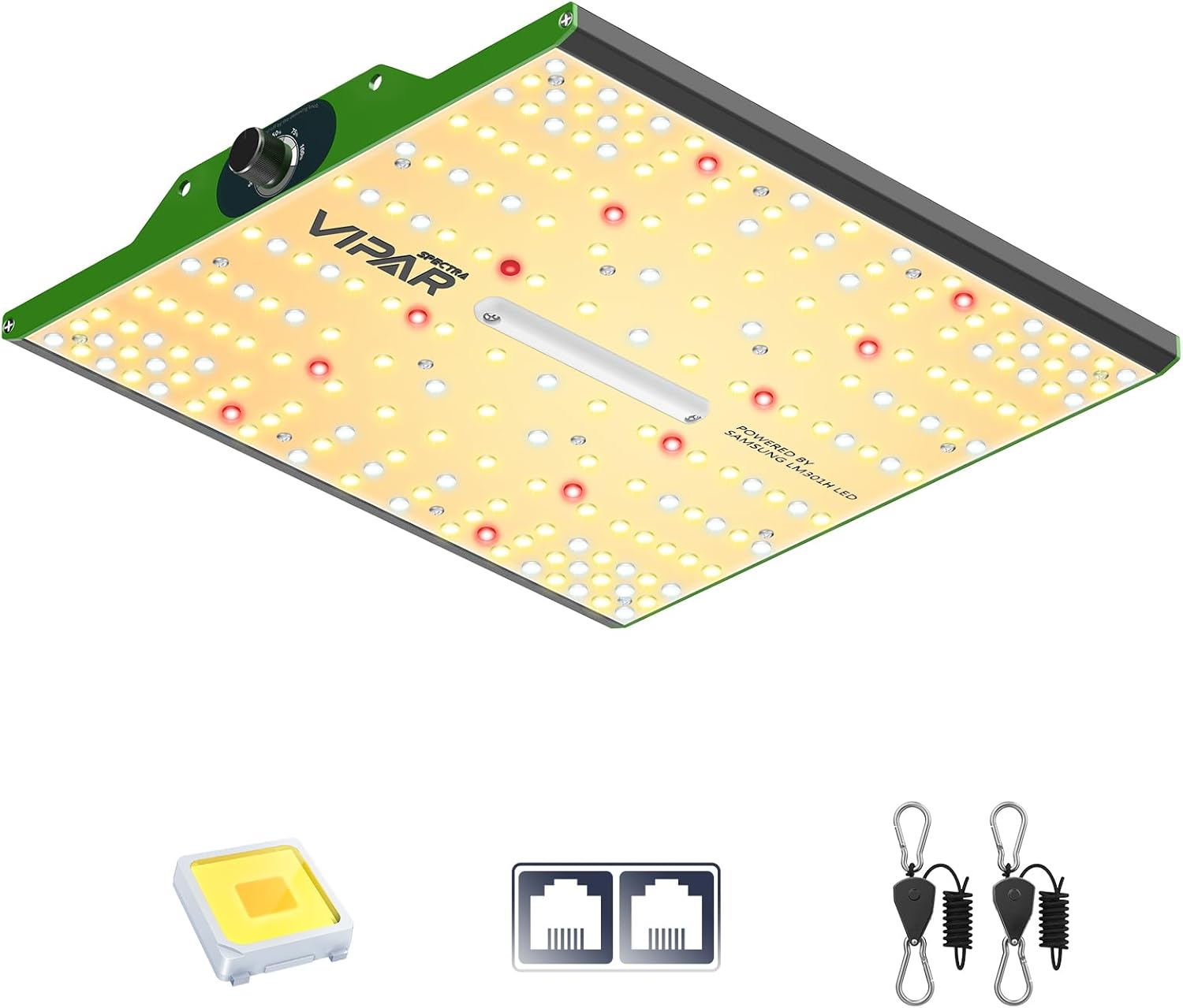 VIPARSPECTRA P1000 LED Grow Light for Seed Starting Vegetables Bloom, Dimmable Plant Lights Dimming Daisy Chain Grow Lights for Indoor Plants Full Spectrum for 3×3/2×2 Grow Tent