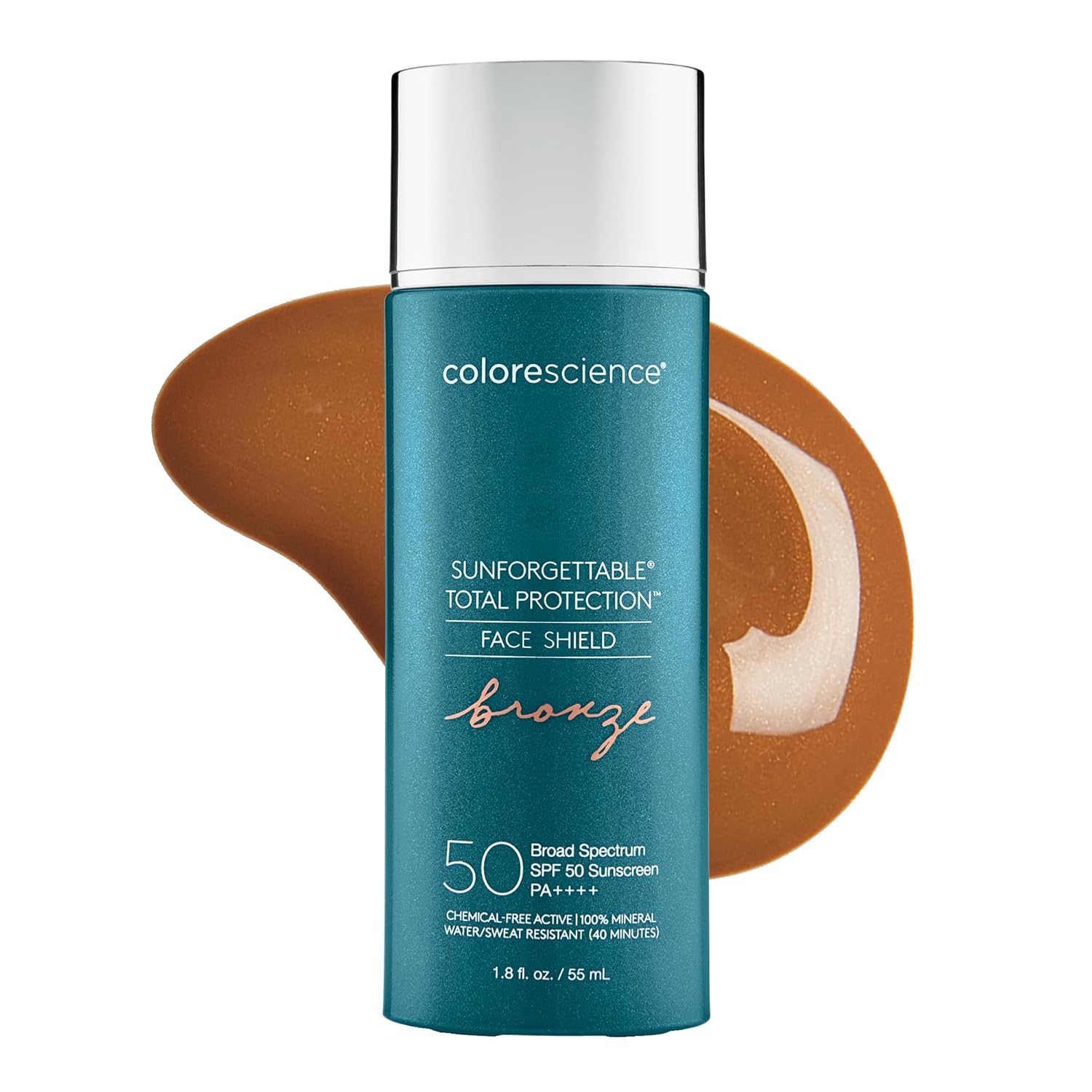 Colorescience Sunforgettable Total Protection Face Shield Glow or Bronze SPF 50, Glow, 1.8 Fl Oz