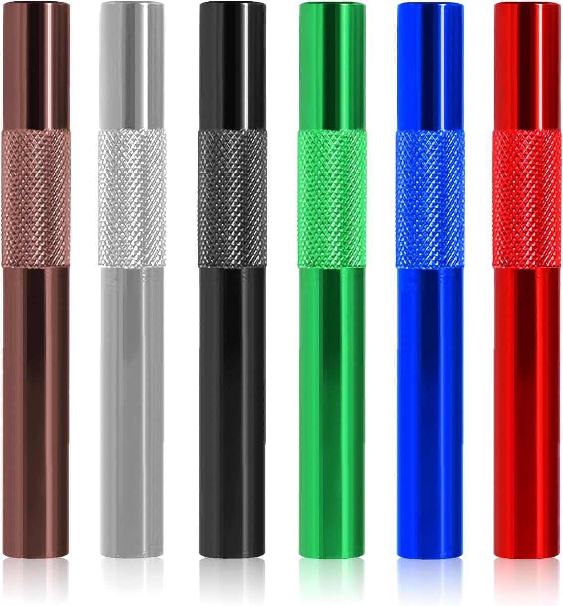 Reusable Metal Straws – Eco-Friendly and Durable, Great for Outdoor Travel, Coffee, Drinking Straws, Mixed Colors 6 Pieces