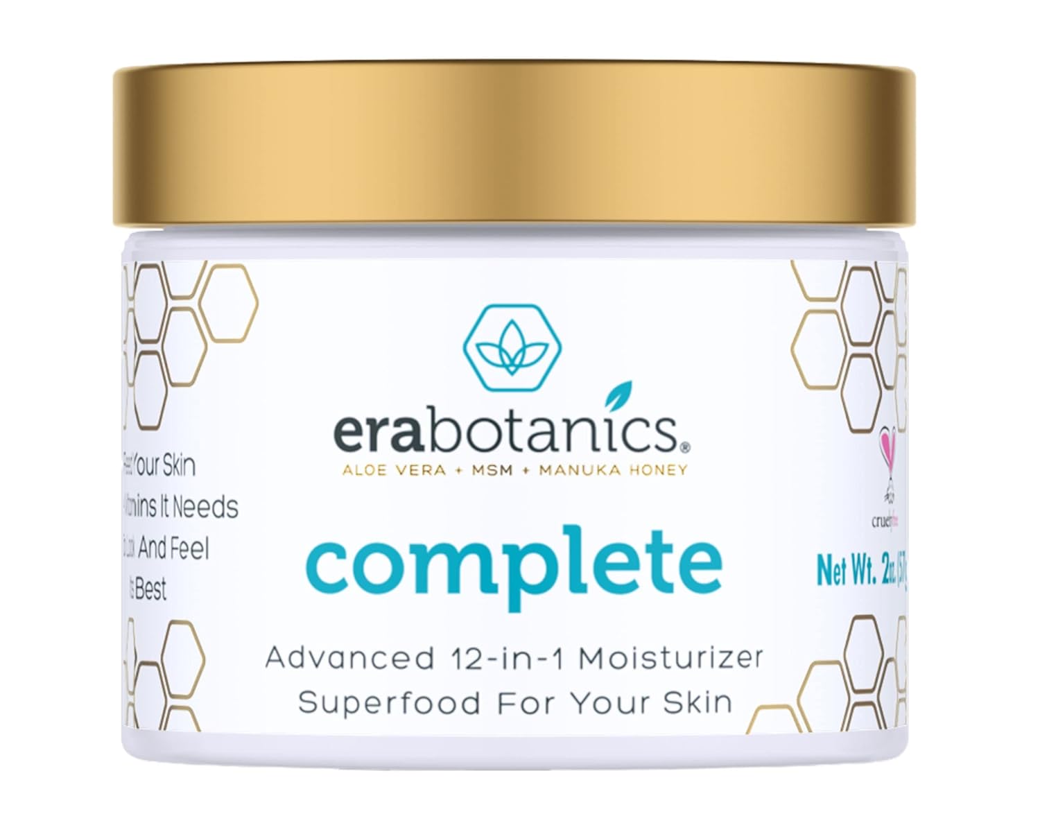 Era Organics Face Moisturizer Cream – Advanced 12-In-1 Rejuvenating Formula With Superfood Complex Manuka Honey, Hyaluronic Acid, Hemp Oil – Anti Aging Wrinkle Defense For Women or Men – 2oz