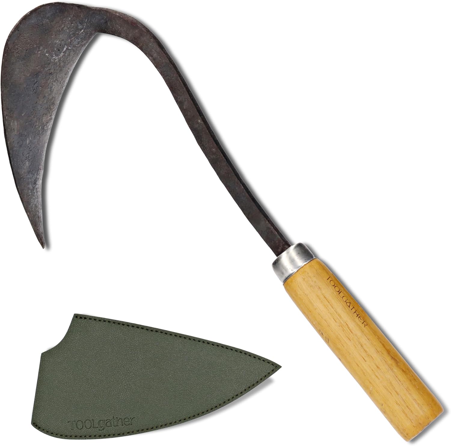 Original Homi Hand Hoe – Traditional Handmade Korean Garden Tool for Weeding Digging & Planting with Forged Steel & Chestnut and Acacia Wood Handle