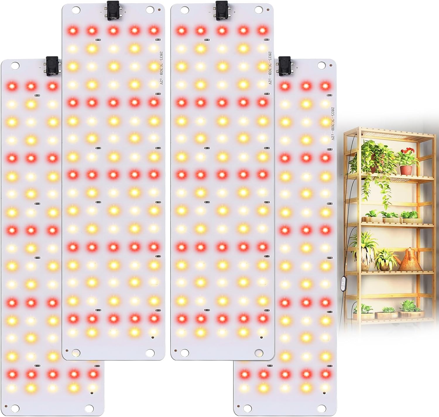 TONYFUL Grow Lights for Indoor Plants, 40W LEDs Plant Lights for Indoor Growing, 360 LEDs Full Spectrum Grow Lights for Seed Starting, Led Grow Light with 3/9/12H Timer,10 Dimmable Levels (4pcs)