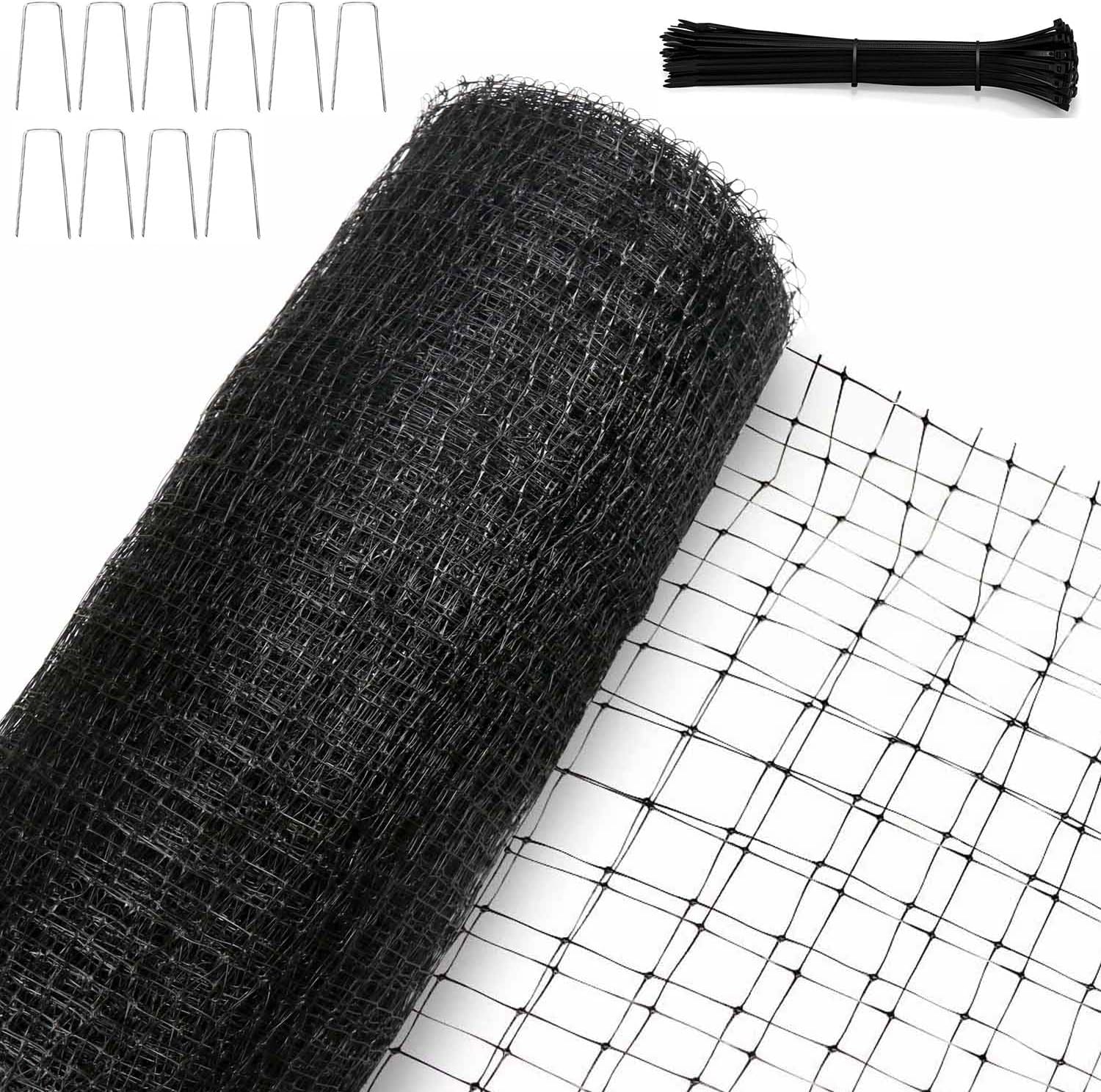 KLEWEE Bird Netting, 7.5 x 100 FT Heavy Garden Netting Deer Netting for Protect Fruit Trees, Plants and Vegetables Against Birds, Deer, Squirrels and Other Animals