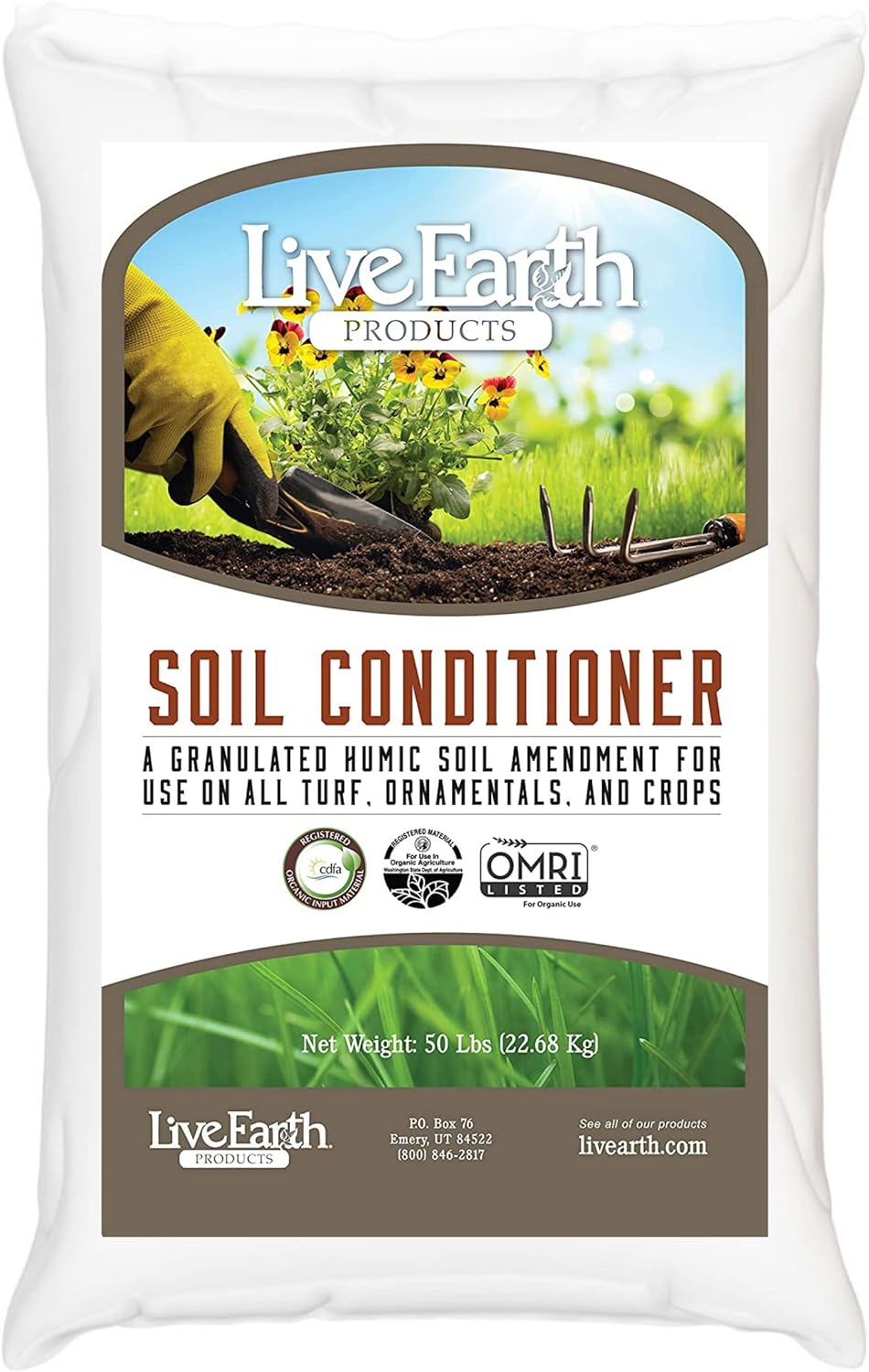 Live Earth Products’ Humate Soil Conditioner – 50 lb Bag