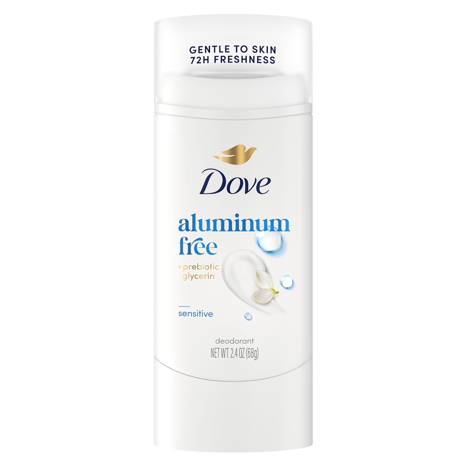 Dove Deodorant Stick Sensitive for 72 Hour Odor Protection Aluminum Free 2.4 oz