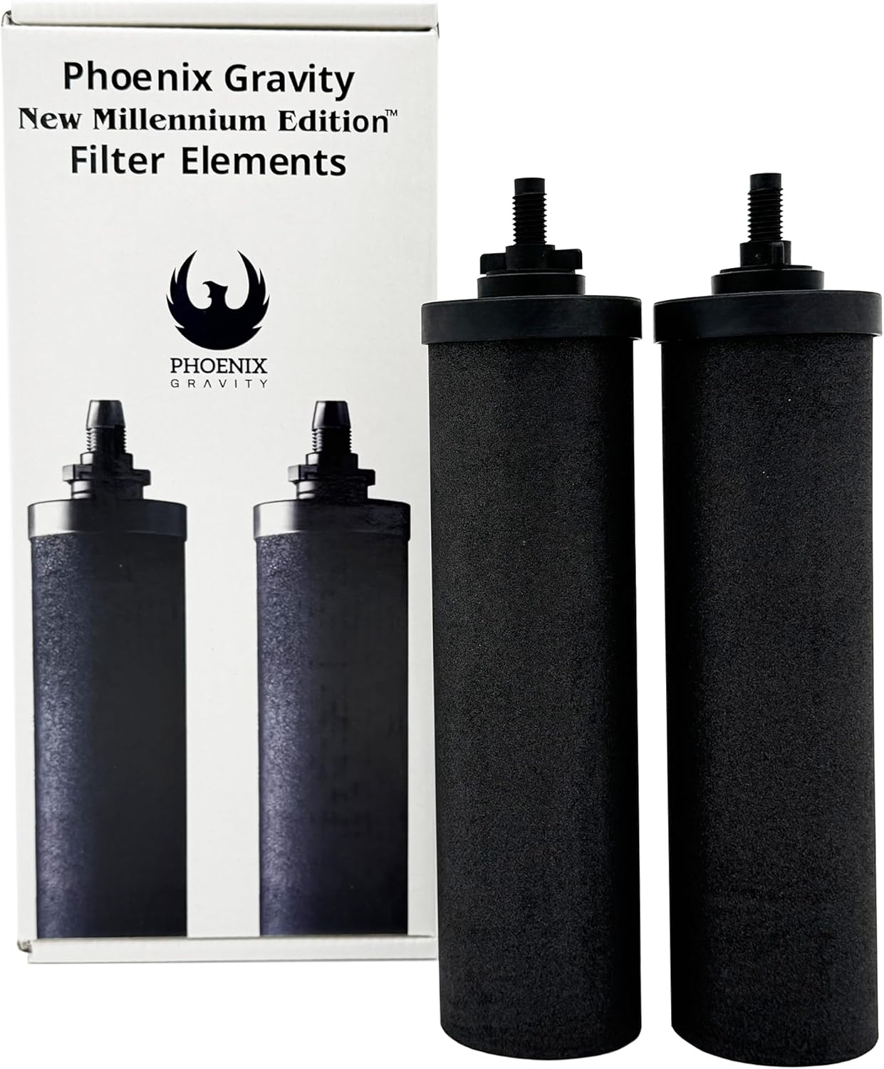 Berkey – Phoenix Gravity New Millennium Edition Water Filter Elements (Set of 2) – NMCL Endorsed Replacement in Lieu of Black Berkey Elements BB9-2