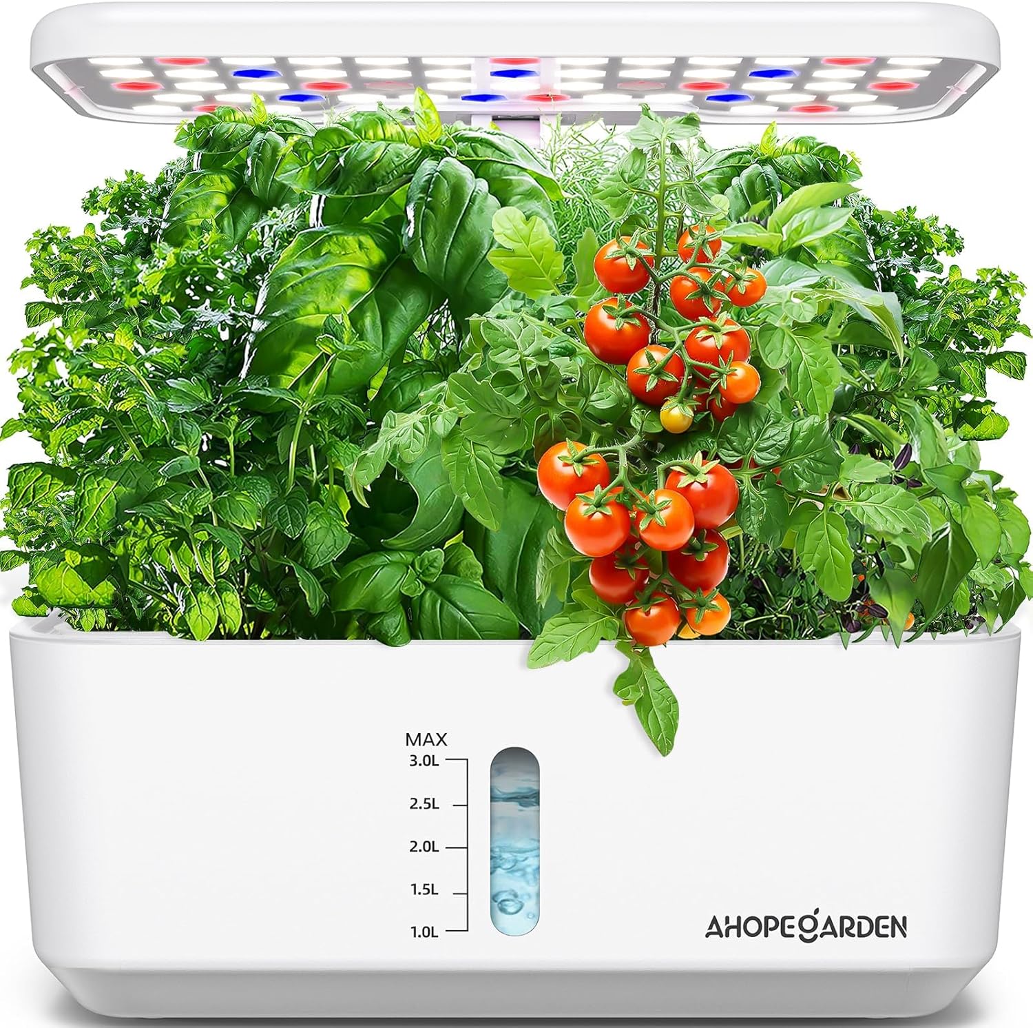 Ahopegarden Indoor Garden Hydroponics Growing System: 10 Pods Plant Germination Kit Herb Vegetable Growth Lamp Countertop with LED Grow Light – Hydrophonic Planter Grower Harvest Lettuce