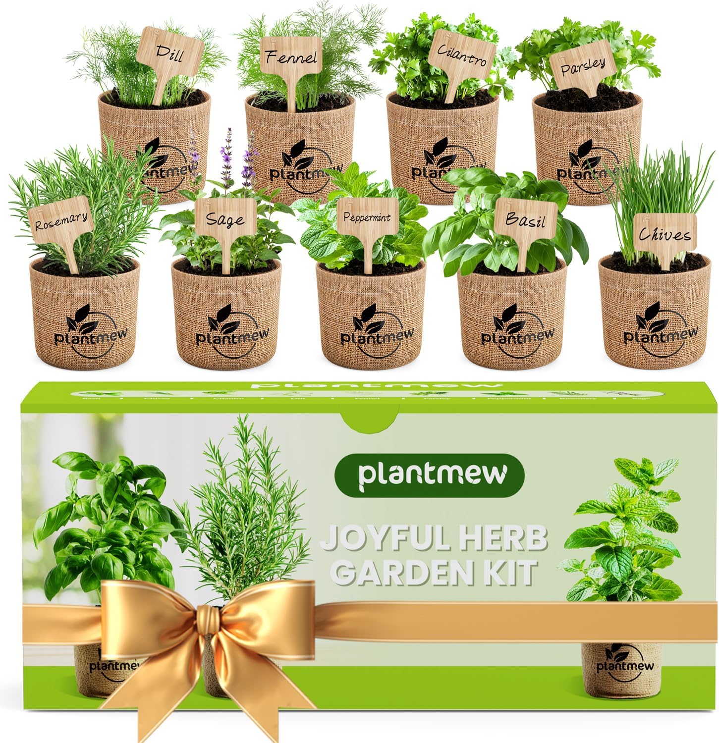 Gift for Women, Mom, Her – 9 Herb Indoor Window Garden Kit | Complete Herb Seeds Starter Set with Pots, Soil, Tools & Markers | Heirloom Herbs | Birthday, Housewarming, New Home, Mother’s Day