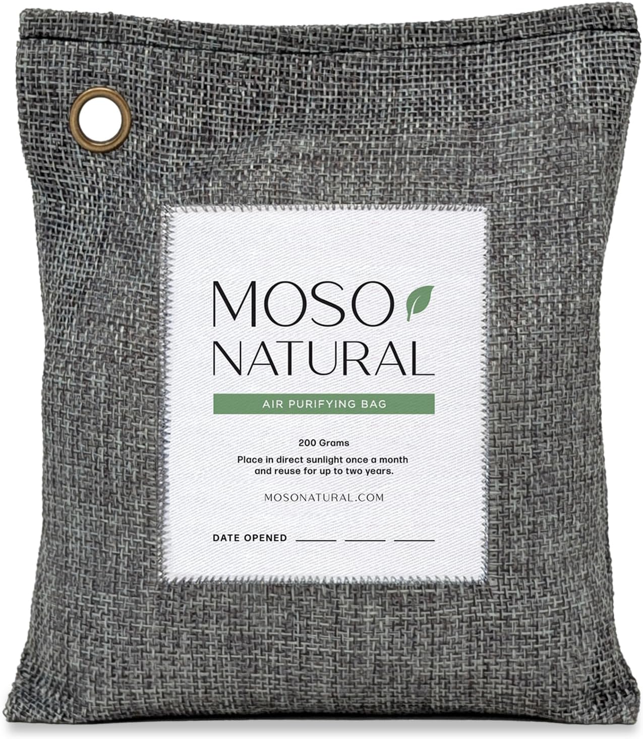 Moso Natural Air Purifying Bag 200g | HGTV Editor’s Pick | Premium Bamboo Charcoal Odor Absorber for Home & Car | Closet Odor Eliminator & Car Air Freshener | Long Lasting Charcoal Bags Cover 90sqft