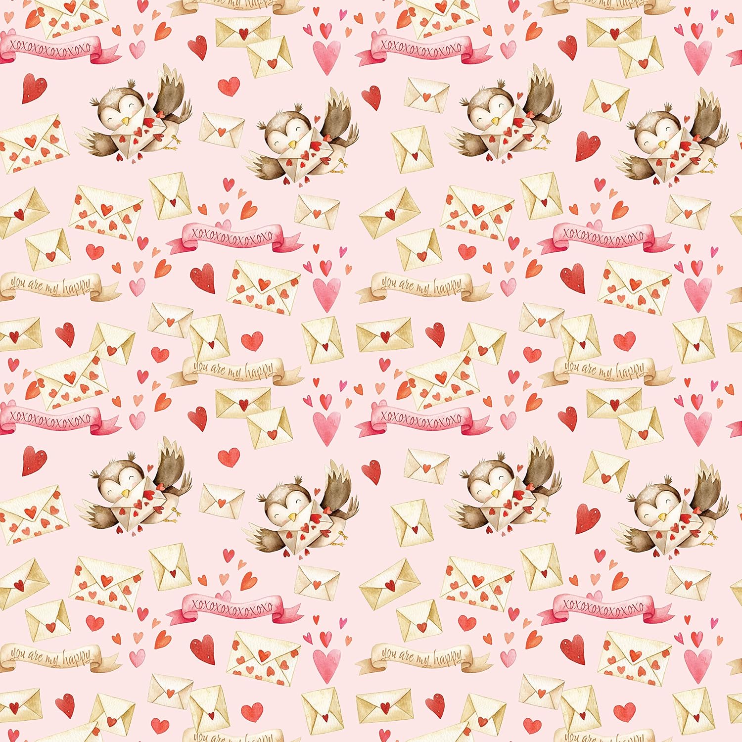 Waterleaf Paper Co. 100% Dissolvable Valentine’s Day Wrapping Paper, Woodland Animal Designs, Premium Holiday Gift Wrap, Sustainable, Zero-Waste (30″ L x 47″ W, Woodland Owl Delivering Love Notes)