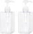 Pump Bottle, Refillable Plastic Empty Lotion Soap Dispenser Liquid Container for Bathroom Shampoo and Body Wash, 15oz/450ml Clear 2 Pack