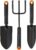 Fiskars 3-Piece Garden Tool Set – Trowel, Transplanter, Cultivator, Rust-Resistant Steel Heads, Ergonomic Handles for Planting, Digging, and Aerating Soil