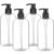 Empty Plastic Pump Bottles Dispenser 4 Pack 16oz/500ml Portable Clear BPA-Free Cylinder Shampoo Lotion Hand Pump Bottle Durable Refillable Containers