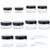 10pcs Small Travel Containers, Black Sample Jars with Screw Lids, 5 Size 3/5/10/15/20 Gram, 12pcs Labels and 2pcs Mini Disposable Spatula, Makeup Sample Containers BPA Free