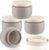 4 Pack 8 OZ Plastic Jars Round Cosmetic Container with Lids,Wide Mouth Soft Slime Jars for Lotion,Hand Cream,Ointments,Makeup,Body Butter,Rhinestone,Samples Pot Travel Make Up Storage (Grey)