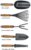 Garden Tool Set, 5 Pieces, Heavy Duty Powder Coated Steel, Cork Handle