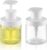 Lulupack Pump Bottle Dispenser for Soap – 8 oz Plastic Empty Container for Shampoo and Conditioner – Refillable Lotion Jar for Shower, Hand Soap – Wide Mouth Wash Bottle for Bathroom 250ml Clear 2PCS