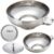 Kalave Canning Funnel, Food Grade Stainless Steel Canning Funnels with Strainer, Wide Mouth Funnels for Kitchen Use, Canning Supplies Kit for Wide and Regular Mason Jars – 3 Pack (Small and Large)