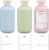 3 PACK Travel Shampoo Bottle, Empty Plastic Squeeze Bottles 6.8oz with Flip Cap, Lotion Container for Toiletries Travel Size Shampoo and Conditioner