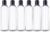 ljdeals 8 oz Clear Plastic Empty Bottles with Black Disc Top Caps, Refillable Containers for Shampoo, Lotions, Cream and More Pack of 6, BPA Free, Made in USA