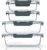 M MCIRCO [80 oz & 36 oz Extra Large Glass Food Storage/Baking Containers Set with Lids, 2 Pack 80 oz(10 cup)&2 Pack 36 oz (4.5 cup) Airtight Glass Container,Microwave,Oven,Freezer and Dishwasher