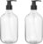 10 Ounce Clear Plastic Pump Bottle Dispenser, Refillable Empty Bottle Container with Pump for Essential Oil Soap Lotion Shampoo, 2 Pcs