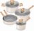 KOCH SYSTEME CS Nonstick Ceramic Cookware Set, Nonstick Pots and Pans Set with Stay-Cool Handles, Non-toxic Ceramic Kitchen Cooking Set, Induction Compatible Dishwasher Safe, PFAS and PFOA Free