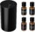 Airversa Waterless Essential Oil Diffuser Starter Kit with 4 x 10mL Hotel Scent Fragrance Oil, Battery Operated Mini Scent Air Machine Portable Diffuser for Home Car Office, AN8 Kit Black