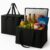 musbus 2-Pack, XL-Large Insulated Grocery Shopping Bags, Black, Reusable Bag,Thermal Zipper,Collapsible,Tote,Cooler,Food Transport hot and Cold,Camping