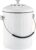 RED FACTOR Premium Compost Bin for Kitchen Countertop – Stainless Steel Food Waste Bucket with Innovative Dual Filter Technology – Includes Spare Filters (White, 1.3 Gallon)