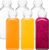 Norcalway Plastic Juice Bottles with Caps, Reusable Juicing Bottles, Clear Drink Containers with Lids for Juicing, Smoothie and Other Beverages – 12oz 6pcs