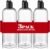 3Pcs 16 oz Clear Plastic Refillable Travel Shampoo and Conditioner Bottles with Black Disc Top Caps，Squeeze Empty Bottles Cosmetic Containers for Lotions, Body Soap Cream